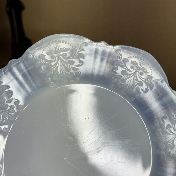 Vintage Macbeth Evans SALAD PLATE American Sweetheart Monax‎ Thin Glass - Picture 4 of 8